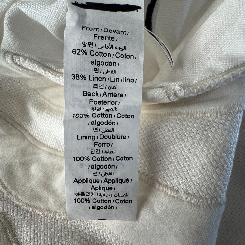 Pottery Barn Atlantic Applique Pillow Cotton Linen Blend Square 20" Square - Picture 7 of 11